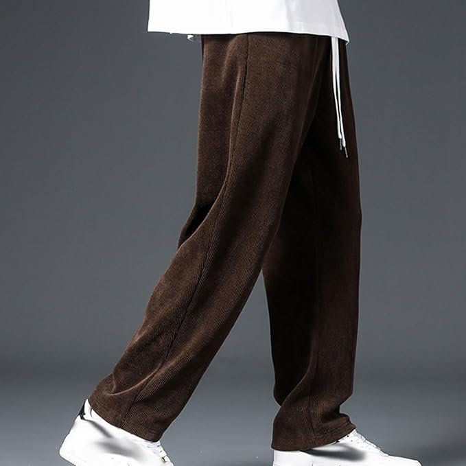 Pantalons de Jogging Amples Y2K Coréens unisexe , Basiques Unis en Gris, Pantalons de Sport Décontractés avec Cordon de Serrage