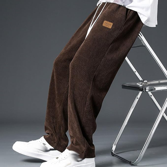 Pantalons de Jogging Amples Y2K Coréens unisexe , Basiques Unis en Gris, Pantalons de Sport Décontractés avec Cordon de Serrage